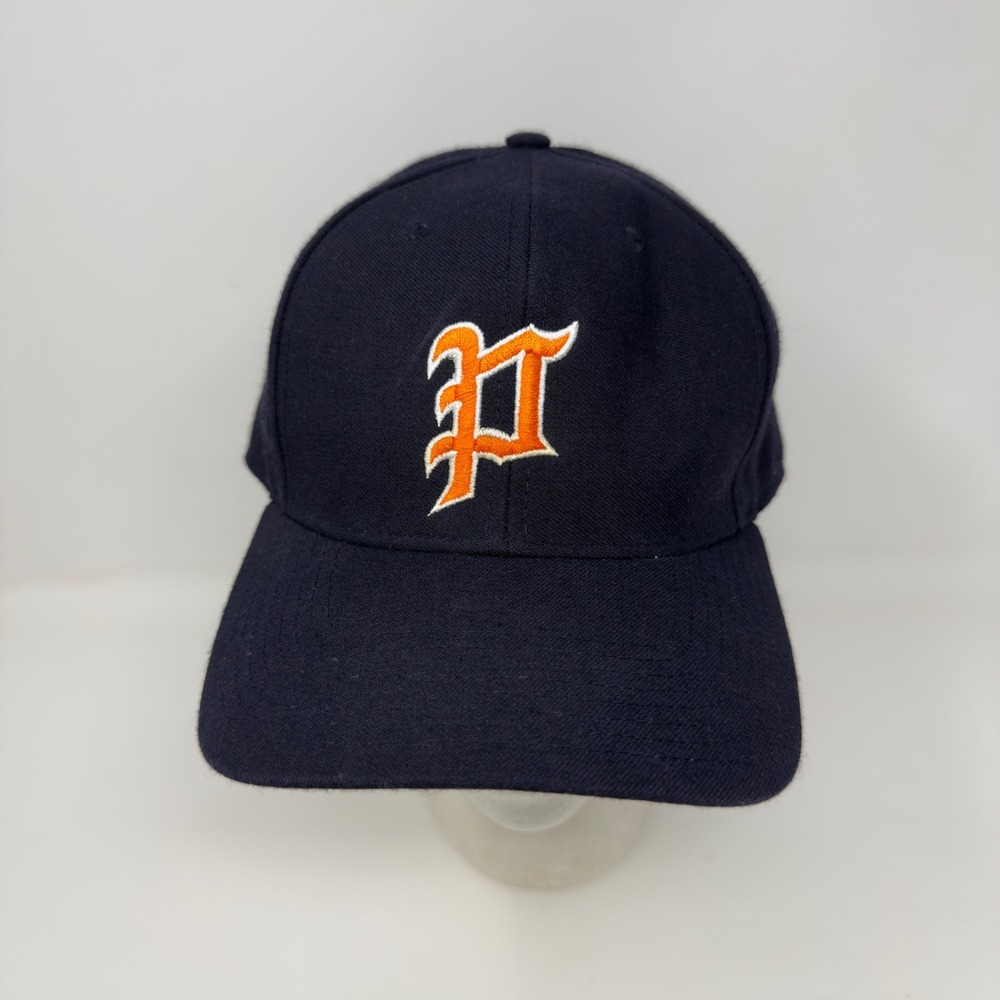 Richardson Pro Model 512SW Navy Wool Serge Fitted Baseball Hat Size 7 1/4 Logo P